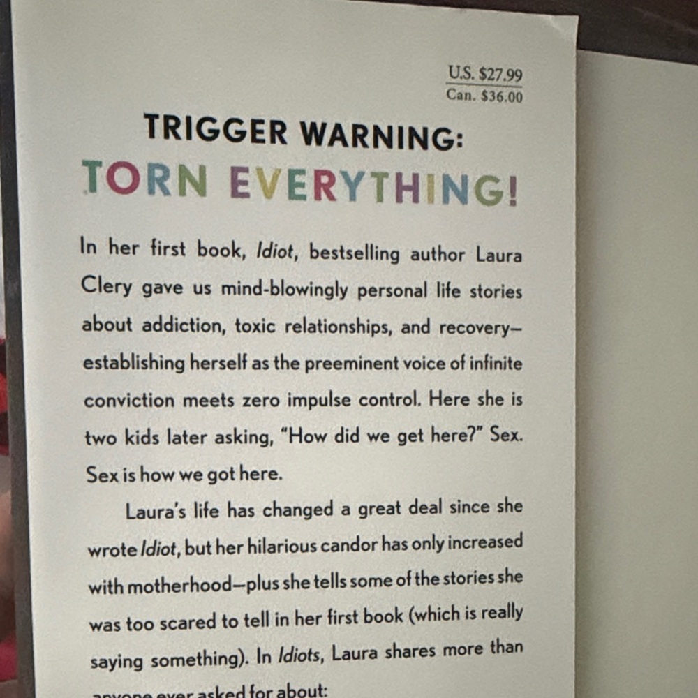 ✨5/$25✨Laura Clery 'Idiots' Book - Picture 2 of 3